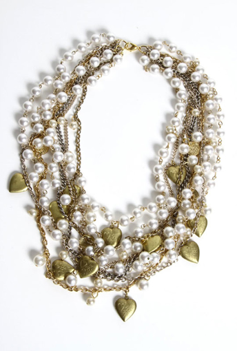 Picture of Pearl-Heart-Locks Necklace