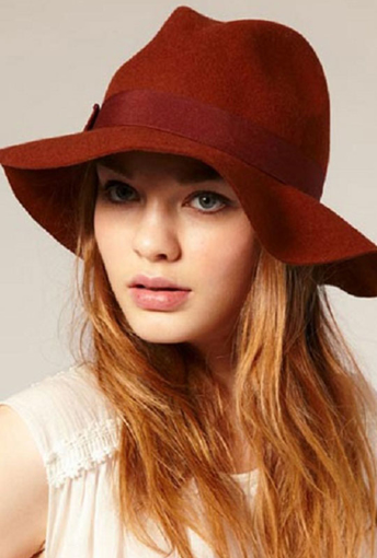 Picture of Red Summer Hat for Women 